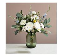 MEVZHH Plantes Artificielles Fleurs Artificielles, Fleurs Artificielles, Avec Des Vases Tenant Des Bouquets de Fleurs Tirant de Fausses Fleurs Layout de Chambre D'Hôtel Fleurs Séchées Décoration de Bu