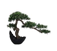 MEVZHH Plantes Artificielles Nouvelle Simulation Podocarpus Accueil Pin Croissant Bonsai Porch Fleur Stand Décoration Douce Artisanat Cadeau Simulation Arbre