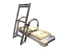 MEVZHH Pliable 4 Échelle Ladde Pour Piscine/Bateau, Escaliers Marins Ponton D'Entréeère Télescopiques, Avec Barre-Main Et Large Rung