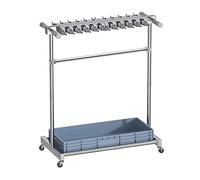 MEVZHH Porte-Balais de Balais Mettez Le Porte-Balais Mobile Monté Au Sol, Porte-Balais D'Utilité, Panier D'Outils de Nettoyage, Stand de Stockage de Parapluie, Porte-Balais En Acier Inoxydableut Mettr