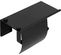 MEVZHH Porte-Serviettes En Papier Adhésif En Acier Inoxydable Noir Porte-Rouleau Imperméable Avec Étagère Pour La Salle Den Stockage & Nization