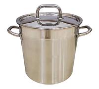 MEVZHH Pots,Pot de Stock En Acier Inoxydable Sûr Avec Couvercle,Pot de Souprofond, Casserole Professionnelle Chefs Deux Poignées Multi-Usage Pot de Capacité Pour Cuisine de Restaurant/45X45Cm