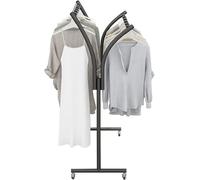 MEVZHH Rack Pour Vêtements En Métal À Usage Lourd Sur Roues, 360 ° Mobile, Organisateur de Vêtements À La Mode Et Multifonctionnels, Rack Pour Vêtements Ménagers/C/100 * 150 Cm