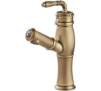 MEVZHH Robinet Robinet de Cuisine Robinet de Salle Den Robinet de Salle Den Retro Salle Den Toilettes Bassin Chaud Et Froid Art Lavabo Tirer Robinet de Cuisine Bassin Européen