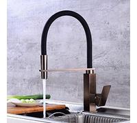 MEVZHH Robinets de Cuisine, Les Robinets Sont Installés Sur Le Pont Haut de Gamme de La Cuisine, Et Le Tuyau Rotatif Est Pompé Pour Déplacer Les Robinets Morts Sans Aucangle Mort.Eau Chaude Et Froide