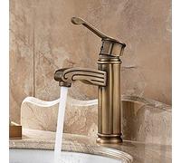 MEVZHH Robinets de Cuisine, Robinet de Salle Den Antrobinet Tout Bronze Chaud Et Froid Au-Desdu Comptoir Basin Art Station Robinets de Lavabo Rétro Haut de Gamme/235 Mm