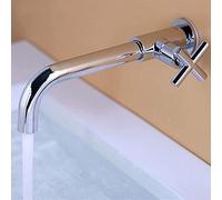 MEVZHH Robinets, Eau-Robinet de Défense Éclabousseur Dans Le Murnger Le Robinet de La Piscine de La Brouille Monté Sur Le Mur Robinet de Mélangeur de L'Évier Du Bassin Robinet de Salle Den Chromé/Ch