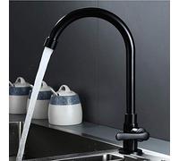 MEVZHH Robinets, Robinet À Eau Scrub Robinet Noir Bronze Robinet À Froidbalcon Bassin Piédestal Bassin Robinet Lave-Lingegnoire Cuisine Lavabout Tourner Robinet À Eau/Haut