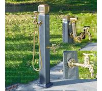 MEVZHH Robinets, Robinet D'Eau Extérieure Sans Gel - Support de Tuyau de Jardin Avec Robinet À Double Disque Pour Accès Facile À L'Eau/E Couleur/Avec Et de Puérisation-B