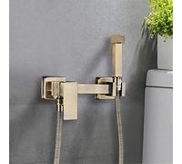 MEVZHH Robinets,Systèmes de Douche Den À Robinet D'Eau Bidet Robinets de Douche En Laiton Spray de Douche Hygiénairbrush Tap Hot Cold Mixer Toilet Spray Bidet Shower,Antique/Bronze Ancien
