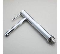 MEVZHH Rubinet Chrome Polonais Bathroom Basin Vessel Wash Mixer Rubinet Lospout Nickel Brossé 1 Poignée Tap Water Deck Mount Mixer Rubinet