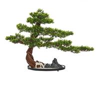 MEVZHH Saturey Simulation Plante En Pot 30 Simulation de Style Chinois Bienvenue Pinier Artificiel Bonsai Plantes D'Intérieur En Pot Micro Paysage Décoration Home Office Salon Arbre Artificiel