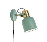 MEVZHH Sconces Muraux Modernes Plug In,Aron A Mené Despes Murales Avec Interrupteur On/Off, Base E26,S Muraux En Métal Réglables Pour Salon Chambre Couloir/Vert/13 Cm