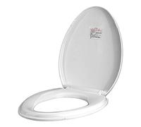 MEVZHH Siège de Toilette En Forme de V Ultra Avec Couvercle Antibactérien En Pp Feature Soft-Close Blanc Convient Aux Toilettes Standard 18 "X14.5" - Parfait Pour Les Adultes Calmes Et Hygiéniques./Bl