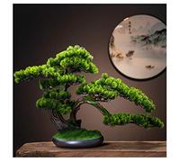 MEVZHH Simulation de Plantes Artificielles Bienvenue Songke Bonsai Décoration de Bureau Nouvelles Plantes Vertes Décoration D'Entrée de Salon Podocarpus Cadeaux Et Artisanats D'Hôtel Arbre de Simulati