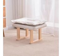 MEVZHH Tabouret de Pieds Tabouret En Bois Carré Ottoman, Chaussures Créatives Tabouret de Changement Tabouret de Repose-Pieds Doux Tabouret de Tissu Ménager Mode Tabouret Bas Siège Supplémentaire Bure