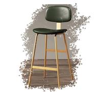 MEVZHH Tabourets de Bar de Hauteur de Comptoir Rembourrés En Cuir Marron Moderne, Pour L'Île de Cuisine/Bar/Salle À Manger 65Cm Siège Élégant Et Confortable Pour Votre Décor À La Maison./Vert + Or