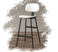 MEVZHH Tabourets de Bar de Hauteur de Comptoir Rembourrés En Cuir Marron Moderne, Pour L'Île de Cuisine/Bar/Salle À Manger 65Cm Siège Élégant Et Confortable Pour Votre Décor À La Maison./Blanc + N