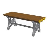 MEVZHH Tabourets, Étanches Abs Changer Table Tabouret 500Kg Capacité Banque de Vanité Pour Piscines Salles Dens D'École Et Casiers D'Usine Polyvalent Et Facile À Nettoyer/Marron/Loueur 120Cm