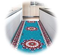 MEVZHH Tapis, Tapis de Couloir, Tapis de Longue Zanti-Dérapage Clivables Mince Protecteur de Plancher Bas de Pile Facile Pour La Cuisine, Salon, 3 Couleurs/Bleu / 0,8 M X 4 M/Bleu/0,8 M * 3) M (2,62