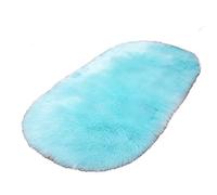 MEVZHH Tapis, Tapis Ronds Touch Doux de Luxe Pour Chambre À Coucher Et Salon Moyeux Enluche Bleu Moyeux Tapis Multiples/C. B/W80 * L180Cm (31 * 71 Pouces)