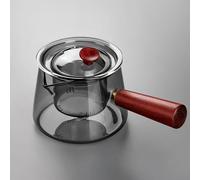 MEVZHH Théière, Théière En Verre, Théière, Théière En Verre Avec Filtre, Théière Magavec Infuseur, Théière En Verre de Séparation D'Eau Avec Poignée En Bois, Convient Pour Faire Du Thé, Thé de Fleur,