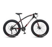 MEVZHH Vélo En Acier Au Carbplage Neige Vélo de Plein Air 26 Pouces Vélo de Montagne Pour Garçons Filles Hommes Et Femmes Freins À Disque À Queue Dure Orange Parlait Adulte Graisse Pneu Vélo de Montag