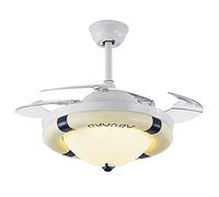 MEVZHH Ventilateurs de Plafond Avecpes, Chambre D'Enfant A Mené Stealth Ventilateur Lumière Dessin Animé Conversion de Fréquence Trois Couleurs Lumière Ventilateur Pour Chambre D'Enfant Pépinière Avec