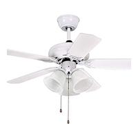 MEVZHH Ventilateurs de Plafond Avecpes, Lumières de Ventilateur de Plafond de Style Méditerranéen Salon Ventilateur de Salle À Manger Avec Contrôle de Corde de Tirage de Lumière/H11