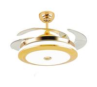 MEVZHH Ventilateurs de Plafondpes,De Ventilateur de Plafond de Salon A Mené Retro Chinois Chambre À Coucher Simple Restaurant Fan Light Avecfan Assurance de Qualité Lumière Trichromatique/Télécommande