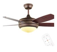 MEVZHH Ventilateurs de Plafondpes, Ventilateur de Plafond Lumière Ventilateur Lumière Maison Led Simplicité Retro Salon Ventilateur Lumières Assurance de Qualité Qualité Rigoureuse 48W/Télécommande/52