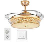 MEVZHH Ventilateurs de Plafondpes, Ventilateur Stealth Lights Restaurant Ventilateur de Plafond Lumières Maison Salon Chambre Ventilateur de Lumièresndentives Assurance de Qualité Dimmidouble Control/