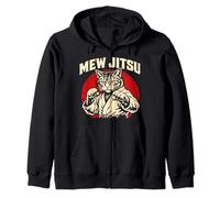 Mew Jitsu brésilien Jiu Jitsu Arts Martiaux Amoureux des Chats Sweat à Capuche