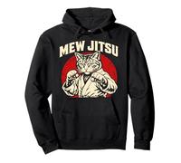 Mew Jitsu brésilien Jiu Jitsu Arts Martiaux Amoureux des Chats Sweat à Capuche