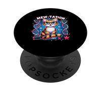 Mew-tation Drôle Chat Science Cellules ADN Biologie Professeur PopSockets PopGrip Adhésif