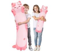 Mewaii Coussin en peluche chat ultra doux conçu par l'artiste - Rembourrage supplémentaire pour plus de confort - Cadeau animal de qualité supérieure pour petite amie ou amateur de chat - 50 cm