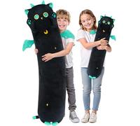 Mewaii Oreiller de corps en peluche chat long, 5 tailles, rembourrage 120 % supplémentaire en peluche, oreiller de corps kawaii mignon à grands yeux, grand oreiller de corps long cadeau pour filles