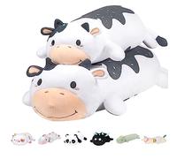 Mewaii Peluche Coussin 85CM Long Oreiller Vaches pour Enfant d'animaux Poupée Jouets Kawaii pour Enfant Mignonne Moelleux Confort Coussins Oreiller en Peluche pour Cadeau 3 Ans et Plus