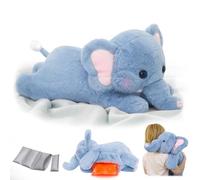 Mewaii Peluche éléphant lestée - 58 cm (23 Pouces) Peluche Douce et Mignonne lestée 2,57 kg Coussin anxiolytique et Compagnon apaisant pour Enfants, Filles et Femmes
