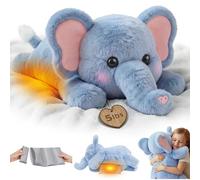 Mewaii Peluche Lestée Éléphant avec Coussin Chauffant Micro-Ondes - Peluche Pesant 2,3KG, Réglable, Chauffable et Refroidissable, Cadeau Douillet pour Adultes et Enfants (23 Pouces)