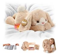 Mewaii Peluche Lestée Lapin avec Coussin Chauffant Micro-Ondes - Peluche Lapin Chauffable et Refroidissable, Doudou Lapin Kawaii, Câlins Tout Doux pour Adultes et Enfants(2,3kg Réglable)