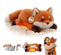 Mewaii Peluche Lestée Renard avec Coussin Chauffant Micro-Ondes - Peluche Renard Chauffable et Refroidissable, Fox Peluche Kawaii, Câlins Tout Doux pour Adultes et Enfants(2,3kg Réglable)