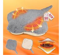 Mewaii Raie Peluche Chauffant Micro-ondable, 50 Min Chaleur Durable | 0,25m 0,6kg, Confort pendant les Règles, Coussin Chauffant pour Filles et Femmes