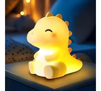 Mewaii Veilleuse Enfant Dinosaure En Silicone, 4 Bruits Blancs, Intensité Dimmable, Veilleuse Bébé Rechargeable, Lampe Dinosaure Pour Garçon, Décoration Chambre et Cadeau Bébé