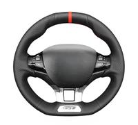 MEWANT Cousu à la Main Caches De Volant pour Peugeot 208 (GTI/GT Line/GT) / 308 (GT/GTI/GT Line) / 308 SW (GT/GT Line) / 2008 (GT Line) Couvre Volant en Cuir Microfibre