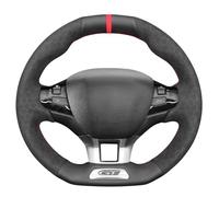 MEWANT Housse de volant cousue à la main pour Peugeot 208 (GTI/GT Line/GT) 2013-2019/308 (GT/GTI/GT Line) 2014-2021/308 SW (GT/GT Line) 2015-2021/2008 (ligne GT) 2015-2019