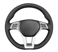 MEWANT Housse de volant de voiture cousue à la main pour Mercedes-Benz Classe C W204/Classe E W212 2012-2015/Classe C218/GLA 45 AMG X156/Classe SL R231/Classe SLK R172 2012-2016