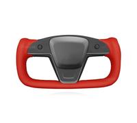 MEWANT Housse de volant de voiture en cuir synthétique perforé cousu à la main pour Tesla Yoke Model S 2021-2023 / Model X 2021-2023 - Accessoires de volant pour Tesla Yoke