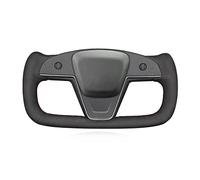 MEWANT Housse de volant de voiture en daim cousu à la main pour Tesla Yoke Model S 2021-2023 / Model X 2021-2023 - Accessoires de volant pour Tesla Yoke