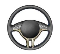 MEWANT Housse de volant en cuir cousu à la main pour BMW Série 3 E46 E46/5 2000 2001 2002 2003 2001 2005 / X5 E53 2000-2001 / Accessoires de volant